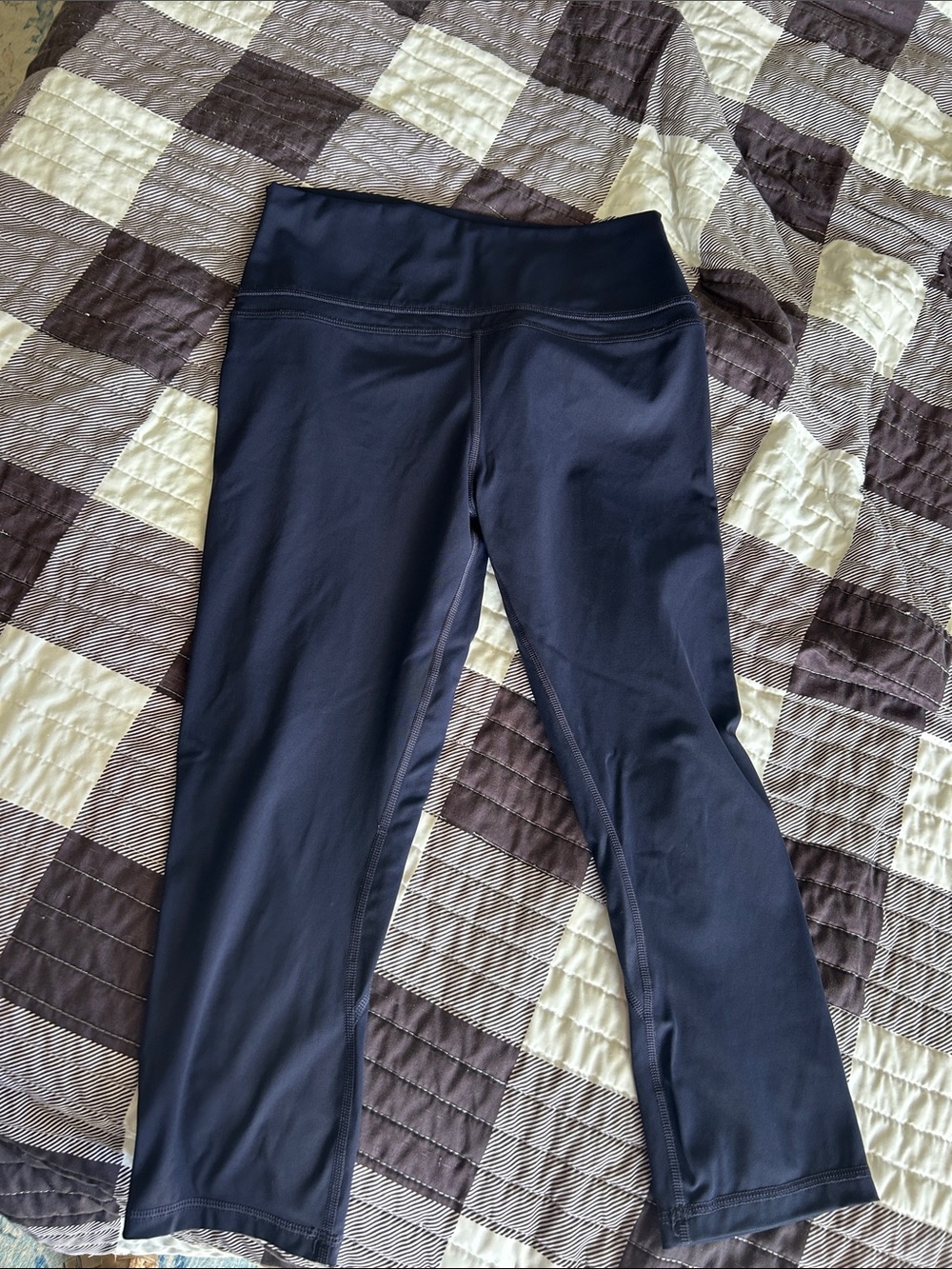 CRZ YOGA Navy High-Waist Capri Leggings